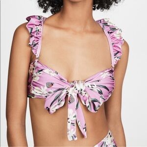 patBO Ruffle Strap Wrap swim Top size Large